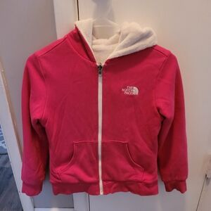 Girl's North Face reversible zip up